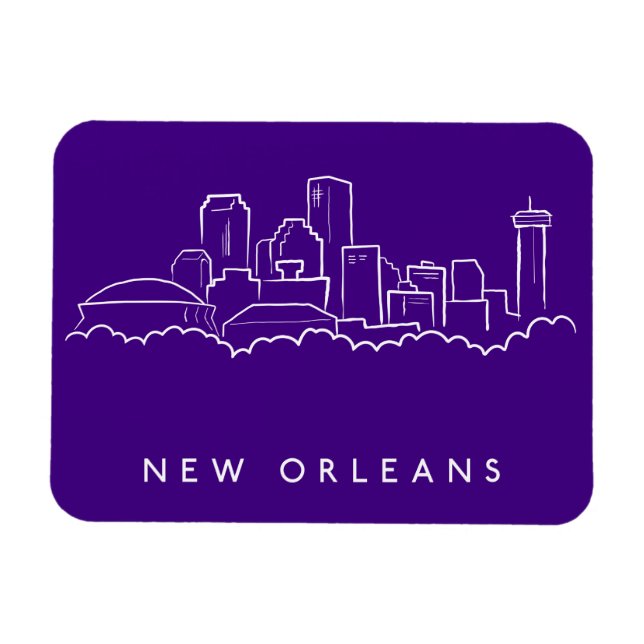 Imán Línea aérea de Nueva Orleans (Horizontal)