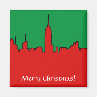 Imán Línea aérea de NYC: Navidades de ESB Silhouette