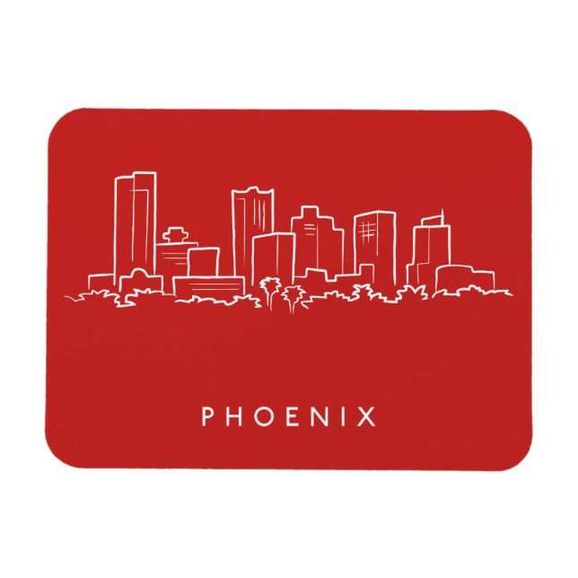 Imán Línea aérea de Phoenix Arizona (Horizontal)