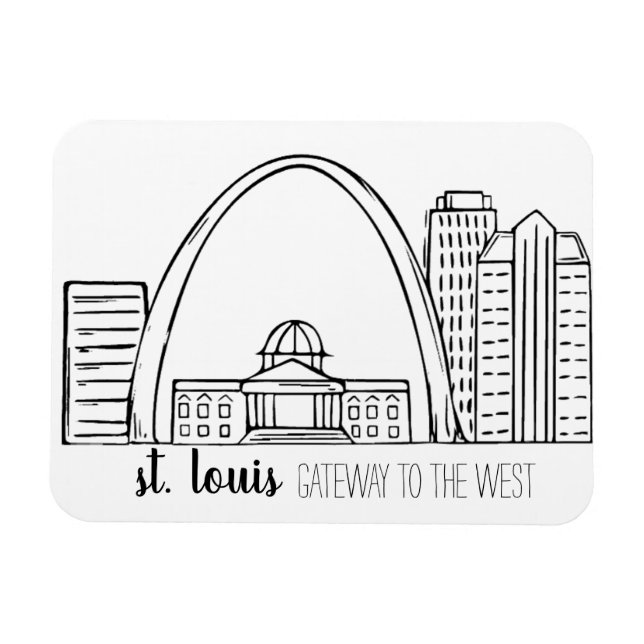 Imán Línea aérea de St. Louis (Horizontal)