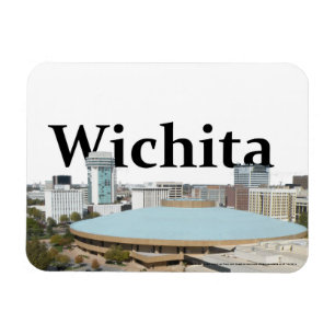 Imán Línea aérea de Wichita Kansas con Wichita en el ci