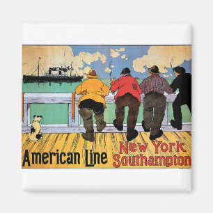 Imán Línea americana poster