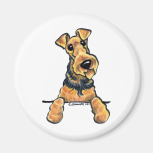Imán Línea arte de Airedale Terrier