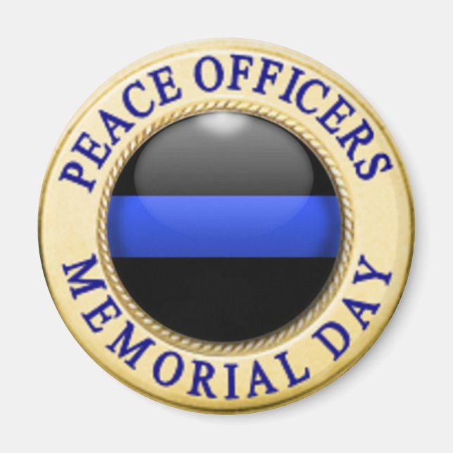 Imán Línea Azul delgada (Frente)