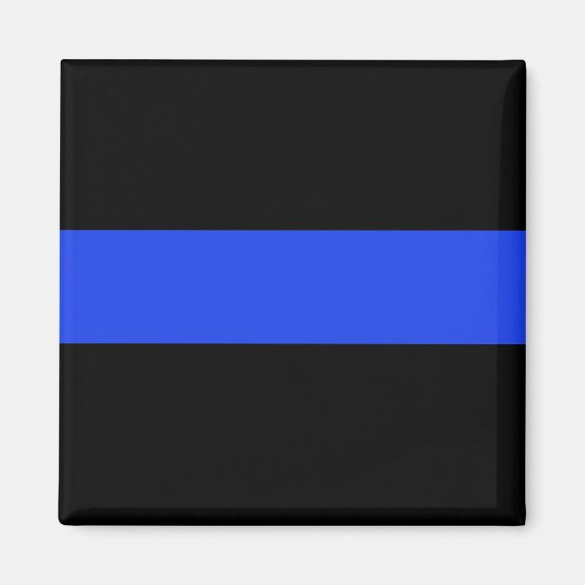 Imán Línea Azul delgada (Frente)