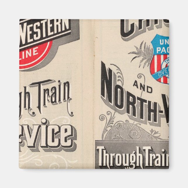 Imán Línea Chicago y North Western (Frente)