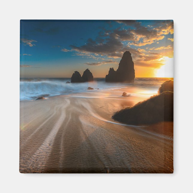Imán Línea Costera Al Amanecer | California del Norte (Frente)