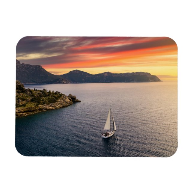 Imán Línea costera | Bodrum, Turquía (Horizontal)