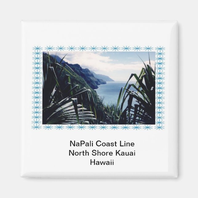 Imán Línea Costera Magnet-NaPali, Kauai, Hawaii (Frente)