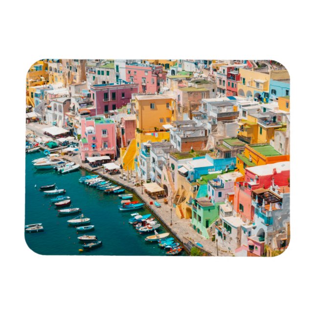 Imán Línea costera | Nápoles Italia (Horizontal)