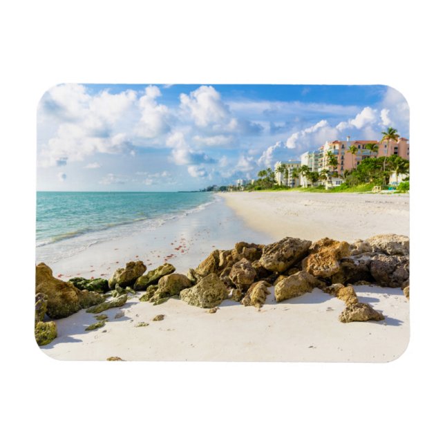 Imán Línea costera | Nápoles Pier, suroeste de Florida (Horizontal)