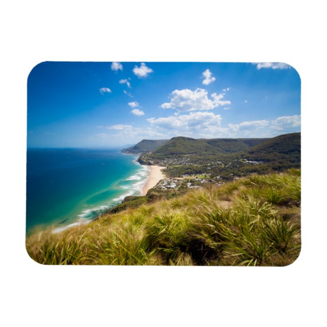 Imán Línea costera | Nueva Gales del Sur, Australia (Horizontal)