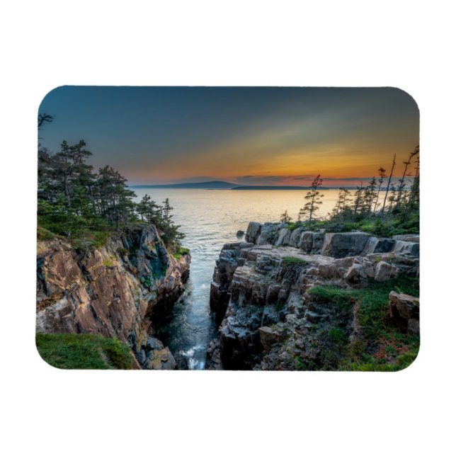 Imán Línea costera | Parque nacional Acadia, Maine (Horizontal)
