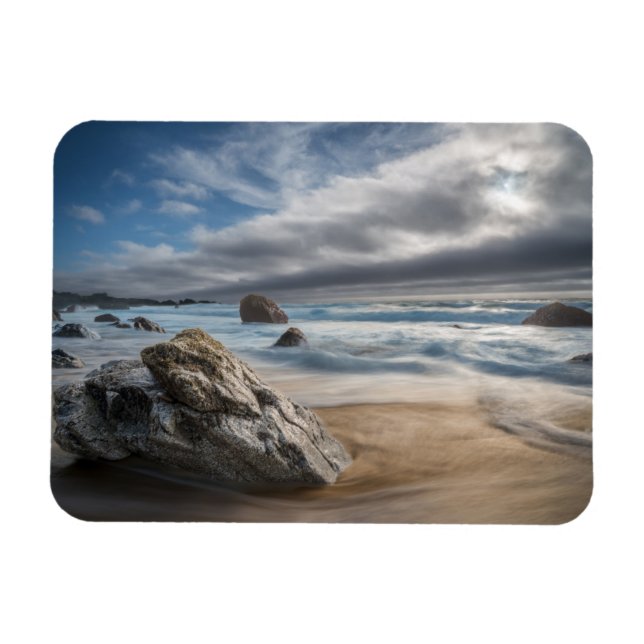Imán Línea costera | Stormy Big Sur, California (Horizontal)
