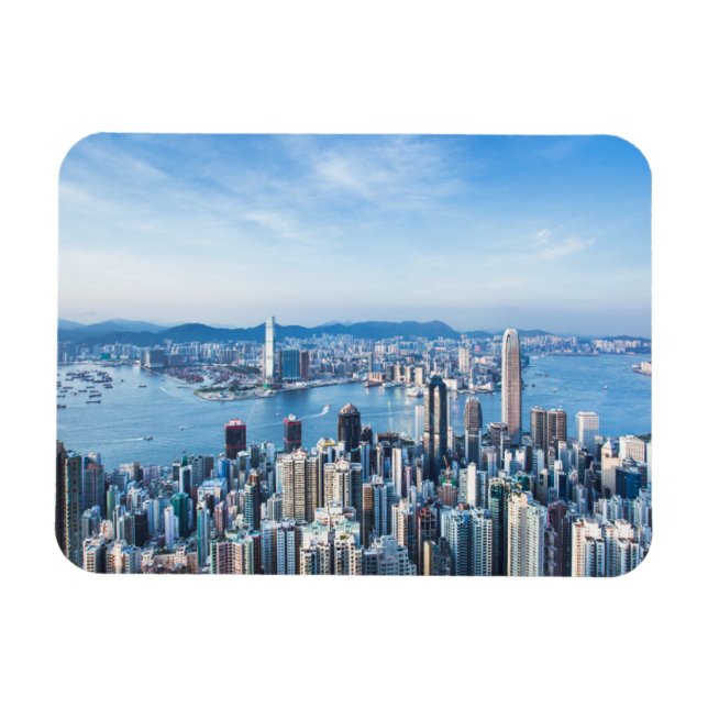 Imán Línea costera | Tsim Sha Tsu, isla de Hong Kong, A (Horizontal)