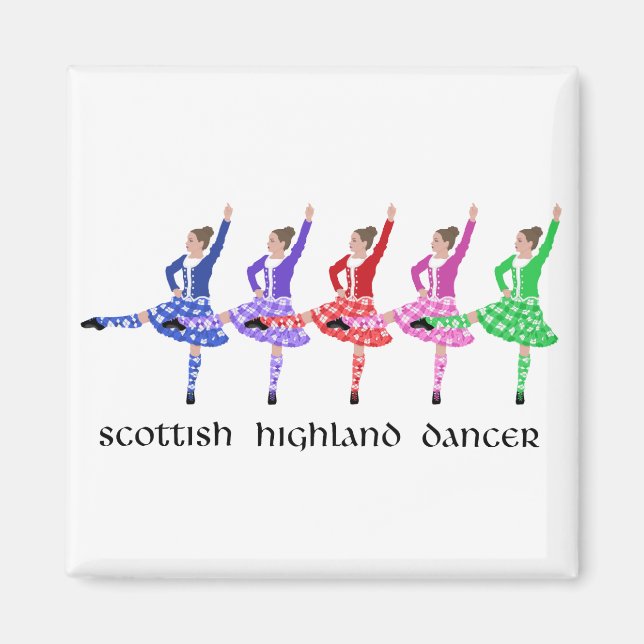 Imán Línea de baile de las Highlands escocesas (Frente)