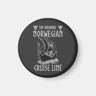 Imán Línea de crucero noruega original - Viaje nostálgi