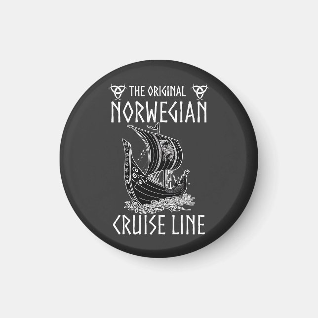 Imán Línea de crucero noruega original - Viaje nostálgi (Frente)