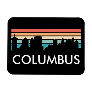 Imán Línea de Skyline Retro VIntage Columbus Ohio