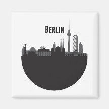 Línea de Skyline Stadt Silhouette de Berlín