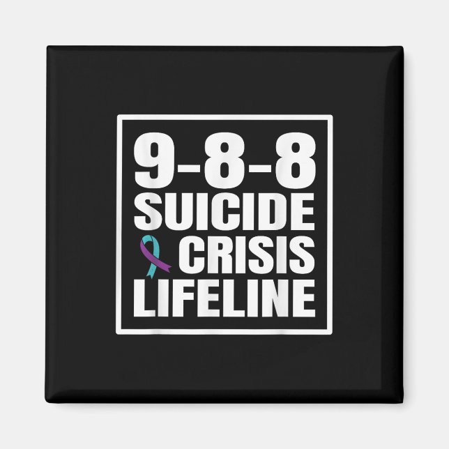 Imán Línea de vida para crisis y suicidio Prevención de (Frente)