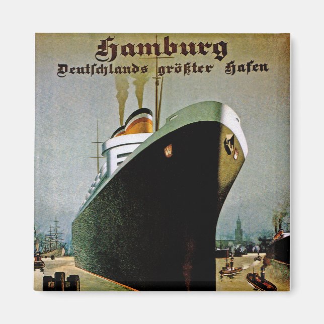 Imán Línea Hamburgo-Amerika (Frente)