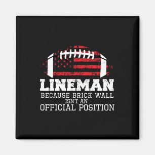 Imán Lineman de fútbol porque línea D de la pared de la