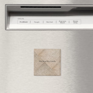Imán Linen de Faux Beige personalizado