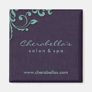 Imán Linen Salon Spa Floral Magnet Purple Denim