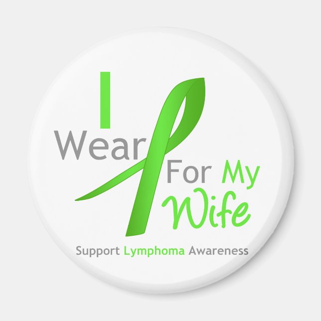 Imán Linfoma Que Llevo Lime Green Para Mi Mujer (Frente)