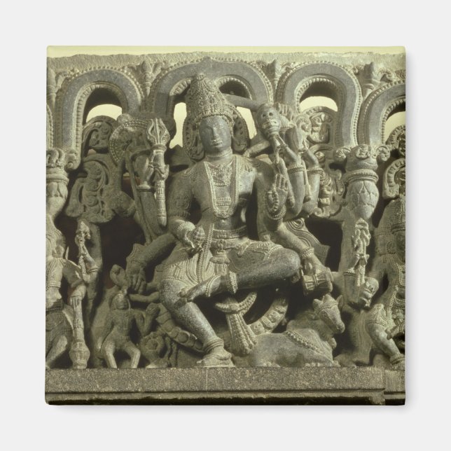 Imán Lintel representando La Trinidad: Siva, Brahma y V (Frente)