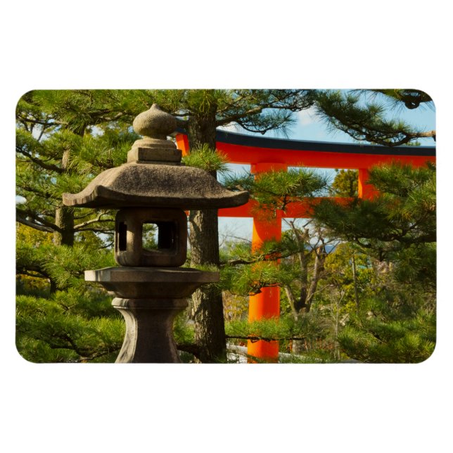 Imán Linterna de piedra y puerta de Torii (Horizontal)