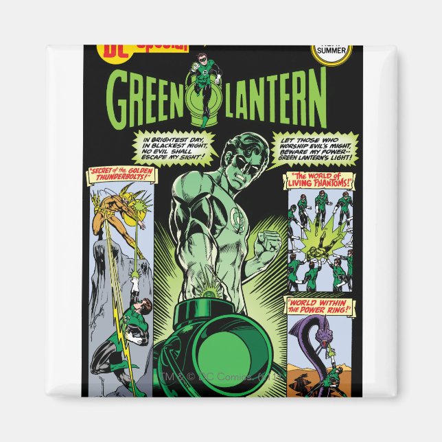 Imán Linterna verde - Cómic sombreado verde (Frente)