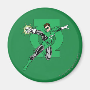 Imán Linterna verde con el fondo del logotipo