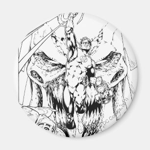 Imán Linterna verde con flujo de luz