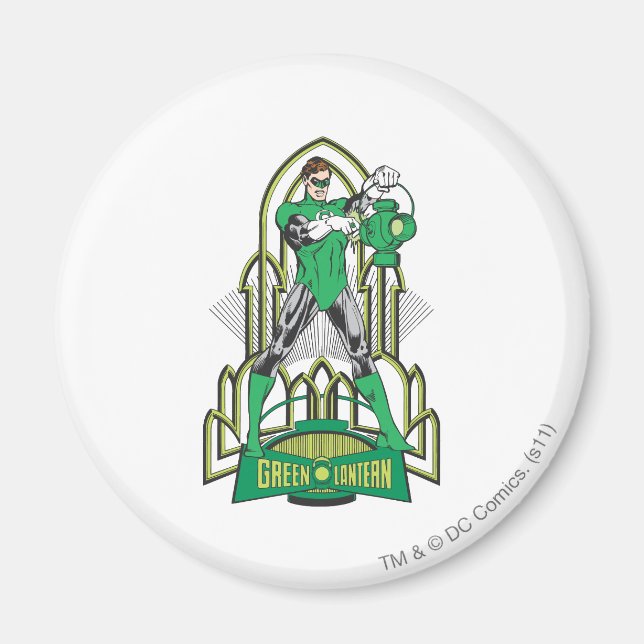 Imán Linterna verde con letras (Frente)