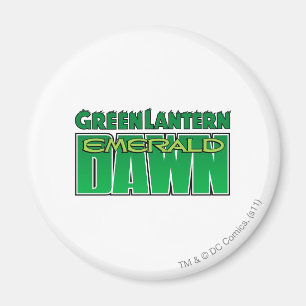 Imán Linterna verde - logotipo esmeralda del amanecer