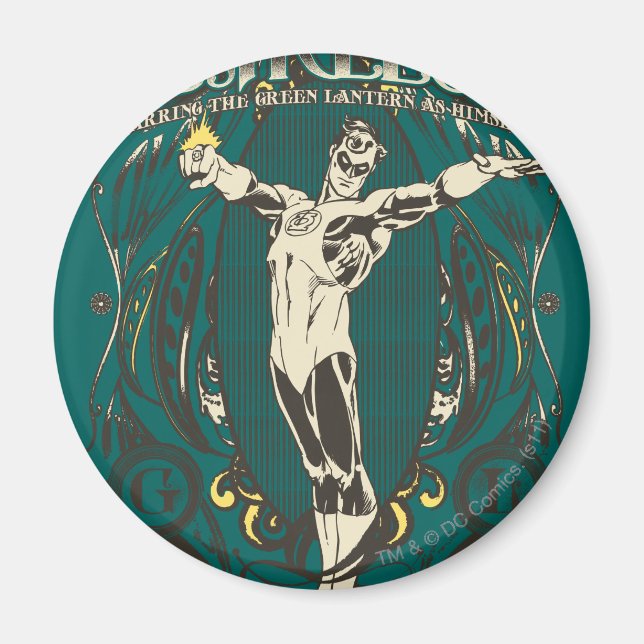 Imán Linterna verde - Poster "intrépido" (Frente)