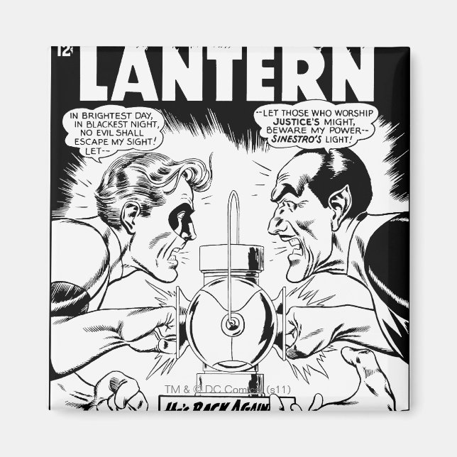 Imán Linterna verde vs Sinestro, negro y blanco (Frente)