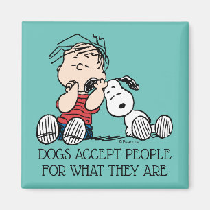 Imán Linus consolado con el oído de Snoopy