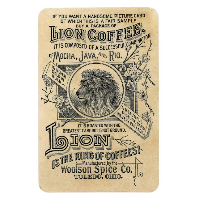Imán Lion Coffee Magnet (Vertical)