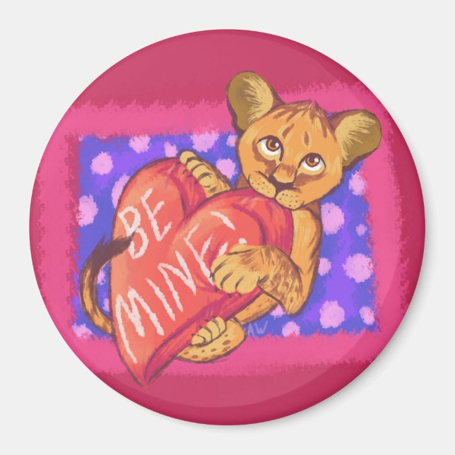 Imán Lion Cub Valentine (Frente)