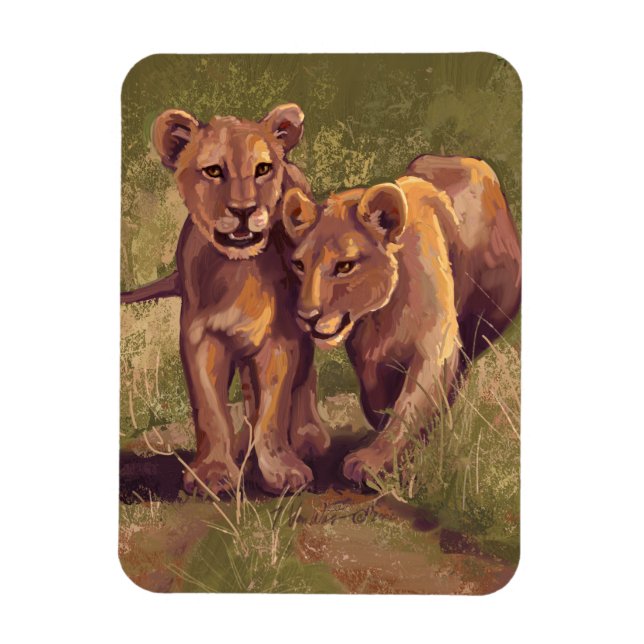 Imán Lion Cubs (Vertical)