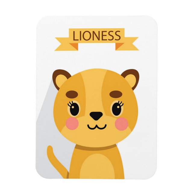 Imán Lion Cute Lioness (Vertical)