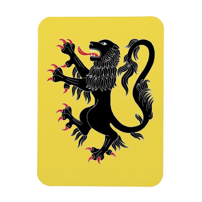 Imán Lion Rampant Sable (Vertical)