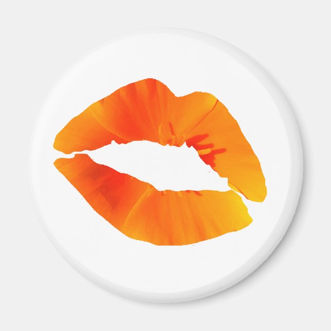Imán Lips Estándar, Magnet Redondo De 5,7 Cm (Frente)