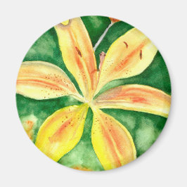 Imán Lirios amarillos en el jardín