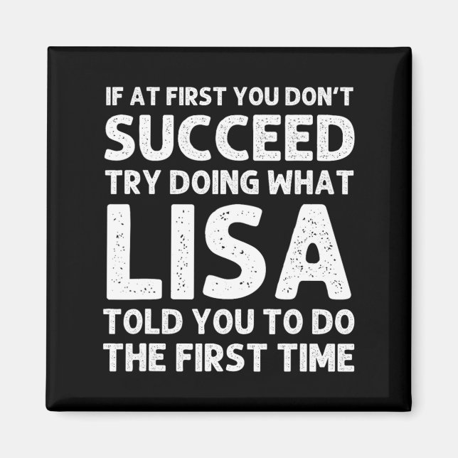 Imán Lisa Name D Birthday Funny Christmas Jo  (Frente)