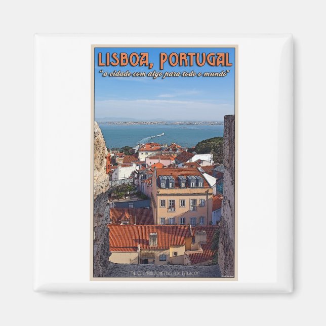 Imán Lisboa - Barco en el Tejo (Frente)