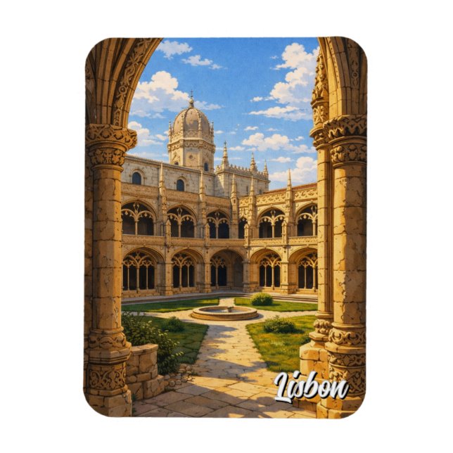 Imán Lisboa Portugal Monasterio de Jerónimos (Vertical)